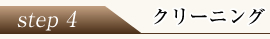 ステップ4 クリーニング